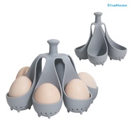 [BHS Home Shop]Silicone Egg Boiler Rack BPA-Free Egg Holder for Boiling Even Heating Draining Drying
