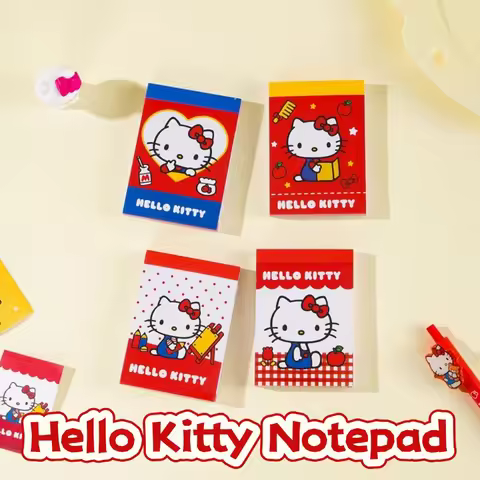 Genuine Sanrio Hello Kitty Notepad Kawaii Memo Writing Pad for Planner Scrapbook School Office Daily