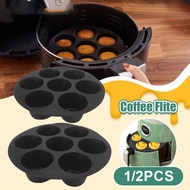 7 Cups Airfryer Silicone Muffin Pan Non Stick Mini Cupcake Mold Air Fryer Molds Baking Accessories