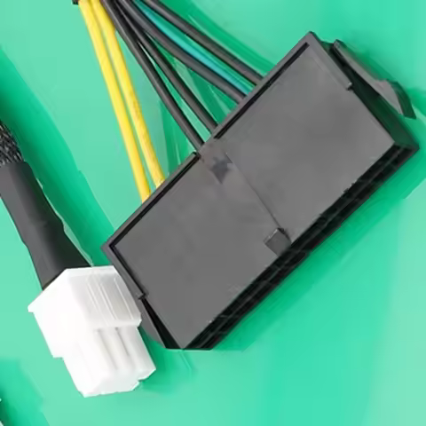 31BA 18AWG Wire-gauge ATX Power Supply Cable Wire 24Pin to 6P for Acer 6Pin Mainboard