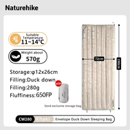 Original Naturehike Sleeping Bag CW280 Lightweight Splicable Waterproof Duck Down Winter Sleeping Ba
