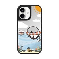 【NO LOGO】Penguin Dumb Hair mirror  Phone case for iPhone 16 15 14 13 12 11 Pro Max Plus Case Shockpr