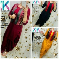 Dhoti  kurti salwar with jacket.... available size L