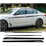 M Performance Car Door Side Stripes Skirt KK Sticker Upper Stripes Auto Waist Line Body Kit Decal Fo
