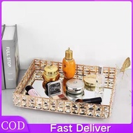 Crystal Tray/Europe Gold Tray Nordic Luxury Style Gold Tray Home Decoration Decoration/ Tray gift Tr