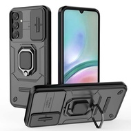 For Samsung Galaxy M15 M55 M34 M35 F15 F55 C55 A15 A35 Casing Car Magnetic Phone Holder Ring lens Pr