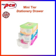 (Curve) PCN 3/4/5 Tier Multipurpose Small Storage Plastic Drawer/ Small Item Accessories Stationery Mini Drawer