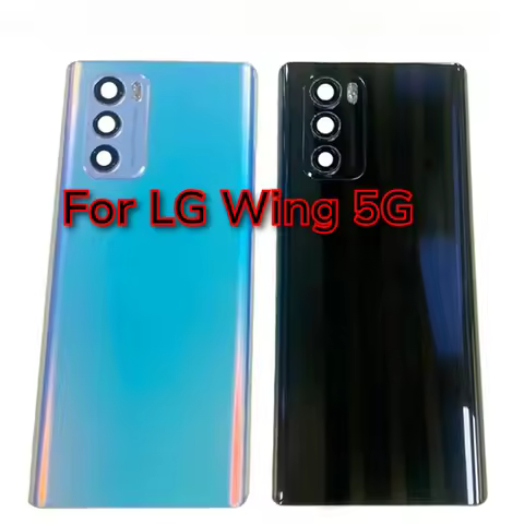 Back Battery Cover Rear Door Panel Housing Case For LG Wing 5G Battery Cover with Lens Frame Replace