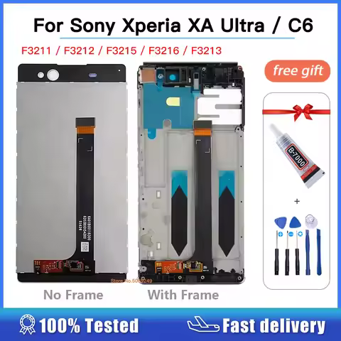 6.0' LCD For Sony Xperia XA Ultra Screen F3211 F3212 F3215 F3216 F3213 LCD Display Touch Screen Digi