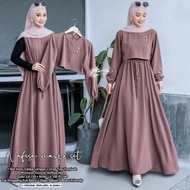 NAFISA Maxi set 2in1 inner + outer crop latest model suit (Crinkle airflow // CASH ON DELIVERY)