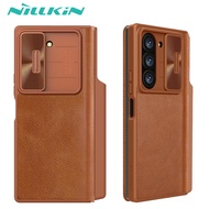 NILLKIN Qin เคสฝาพับ Samsung Z Fold 6 / Z Fold 5 / ZFold6 / ZFold5 / Fold6 / Fold5 เคสมีที่ใส่ปากกา 