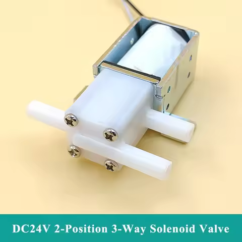 DC 24V 2-position 3-way Micro Electric Solenoid Valve N/C N/O Mini Water Air Flow Control Valve DIY 