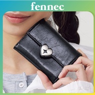 [fennec] Hearty Flap Wallet | Cute Heart Logo Leather Purse