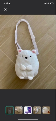 白熊斜揹袋 cross body bag to exchange tempo tissue