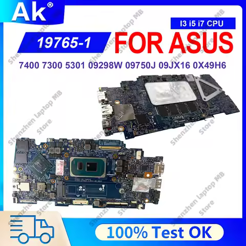For Dell Inspiron 7400 7300 Vostro 5301 19765-1 09298W 09750J 09JX16 0X49H6 Laptop Motherboard with