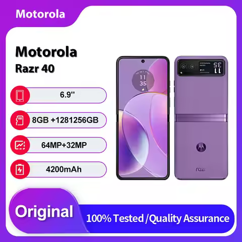 Original Unlocked Motorola Razr 40 XT2323 5G Fingerprint Bluetooth NFC Mobile Phone 6.9 inches 64MP 