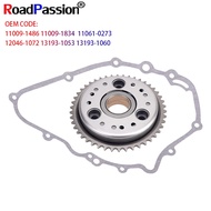 Road Passion Motorcycle Starter Clutch Gear & Flywheel Gasket For Kawasaki ER-5 ER500 454 LTD Ninja 