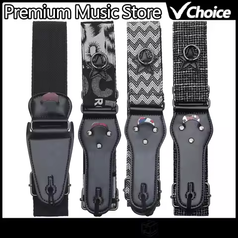 Electric Guitar Strap Acoustic Folk Guitar Belts Adjustable Vintage Cross Personality Guitar Straps 