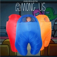 Inflatable Among Us Costume Kids Adults Blow Up Suit Halloween Astronaut Cosplay Outfit