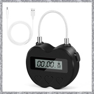 (TFAW) Smart Time Lock LCD Display Time Lock Multifunction Travel Electronic Timer Waterproof USB Re