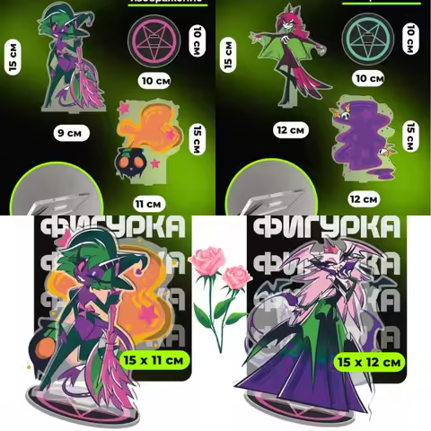 Anime Cartoons Acrylic Standee for Helluva Boss Kimie Pentious Octavia Verosika Mayday Mammon Self-M