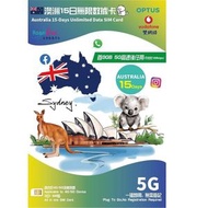 3香港 - 澳洲 10-15日 9GB 無限上網卡 數據卡 Optus/ Vodafone data sim card