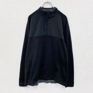 古著 Champion 黑色套頭抓絨外套，XL 碼