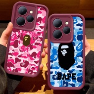 Wine Red Case for Tecno Spark 20 POP 9 7 Pro Go1 Go Go1s 20C 2023 2024 Z-36 b_bape