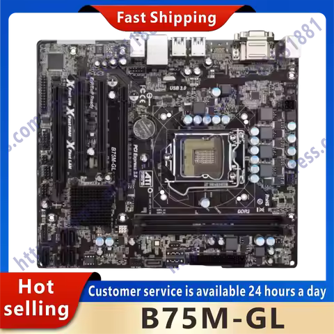 Used B75M-GL computer motherboard LGA 1155 DDR3 for B75 P8B75 desktop motherboard SATA II PCI-E X16