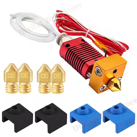 Ender 3 Hotend, 3D Printer Upgarde Assembly MK8 Extruder Hotend Kit 24V 40W with PTFE Tube, 0.4mm No
