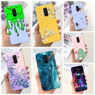 6.0'' For Samsung J8 2018 Case J810F Aesthetic Cute Cat Flowers Painted Soft Silicone Shockproof Cover For Samsung Galaxy J8 Phone Case Bumper