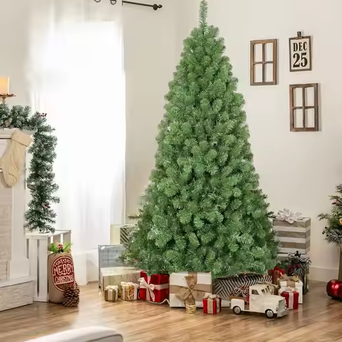 Lixhey Artificial Christmas Tree 6FT 7FT 8FT Unlit Xmas Green Tree Large Navidad Decoración Hogar Na