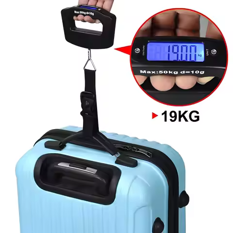 50kg/110lb Baggage Scale Digital Luggage Scale Portable Suitcase Scale Hanging Scales Handheld Elect