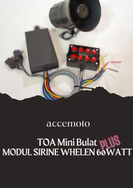 Paket Modul sirine Whelen 60Watt dan TOA Mini bulat 30Watt Kecil