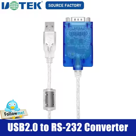 UOTEK 1.5M USB to RS-232 Converter RS232 DB9 USB2.0 Conversion Cable Serial Adapter Connector Line w