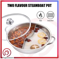 Stainless Steel (Yuan Yang / Dual Flavour / Two Flavour) Steamboat Pot (Induction/Gas) (FREE GIFT!)