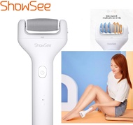 Máy chà gót chân ShowSee B1-W pin sạc nâng da chết khỏi chân giữ Chính Hãng