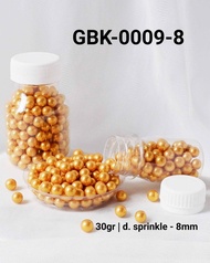 GBK-0009-8 Sprinkles sprinkle sprinkel 30 gram mutiara emas