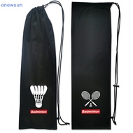 onewsun Badminton Racket Cover Bag Soft Storage Bag Case Drawstring Pocket Portable Tennis Racket Protection new