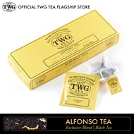 TWG Tea | Alfonso Tea | Black Tea Blend | Cotton Teabag Box 15 Teabags / ชา ทีดับเบิ้ลยูจี ชาดำ อัลฟอนโซ ที ชนิดซอง บรรจุ 15 ซอง