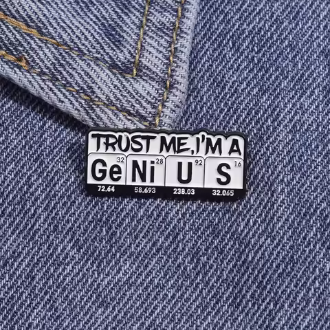 Chemical Element Enamel Pins Trust Me I'm A Ni Ge Brooches Metal Lapel Badge Backpack Clothes Access