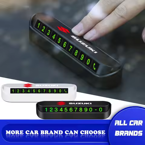 Car Temporary Parking Card Sticker Phone Number Card Plate Caps For Suzuki Swift Samurai Vitara SX4 