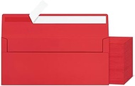 200 Red #10 Business Envelopes, Self Seal Standard Envelopes, Windowless Business Mailing Envelopes 