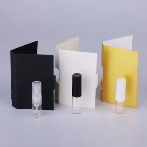 100pcs/Lot 1ml 2ml 3ml Spray Bottle Refillable Perfume Bottle with Paper Card For gift Sample Perfum