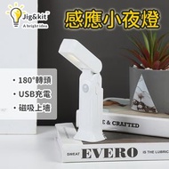 Jig & Kit - （特價處理）家居起夜臥室LED丨USB人體感應小夜燈丨創意光控 床頭燈 丨感應工作燈丨暖光（7129）