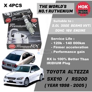 NGK Premium RX Spark Plug - Toyota Altezza SXE10 RS200 2.0L 3SGE Beams VVTi DOHC 16V ( Year 1998-200