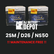 MAINTENANCE FREE  2SM / D26 / NS50 Dyna Force Battery