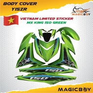 MAGIC BOY COVERSET Y15ZR V1 V2 KRSITAL GREEN -MX KING 150 GREEN(ORIGINAL VIETNAM STICKER)