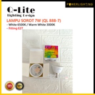 MATA Q-Lite QL 888-7 E27 7W L29 LED Bowl Spotlight/MR16 COB Eye 2 Pin Plug
