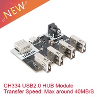 2Pcs/1pc USB Conector CH334 Hub Module 4 Interface USB2.0 Hub Chip 40MB/S 5V XL-USBHUB USB-A TYPE-C 